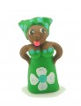 Bajan Attitude Mini dolls with scarf - dark green outfit