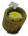 Bamboo Flower Candle Yellow centre, White flower