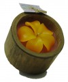 Bamboo Flower Candle Pink centre, Orange flower