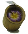 Bamboo Flower Candle Yellow Centre, Purple Flower