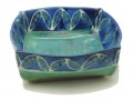 Square Soup Bowl with Peas in the Pod