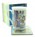 ON SALE Speightstown Porcelain Mug and Cork Backed Coaster