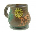 Natural Coffee Mug w/ Palms, Barbados & Sun
