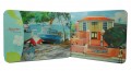 Placemats Medium Set/2 - Red House and Boats in Shade