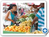 Barbadians enjoy local fruit and vegetables.